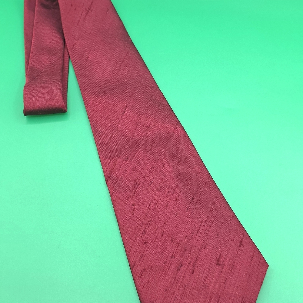 Yves Saint Laurent Deep Red Silk Tie